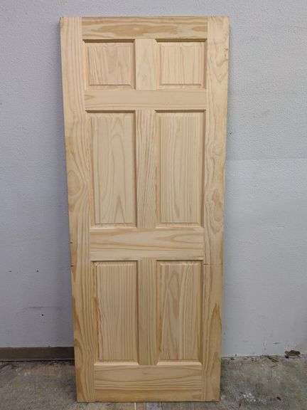 Unfinished Wood Door  80.25" x 31.7" x 1.25" | Open Box | (See Condition Notes)