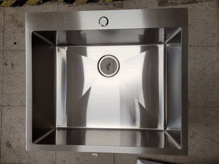 KADORER Single Bowl Kitchen Sink Top Mount 18 Gauge Stainless Steel 25x22" | Open Box