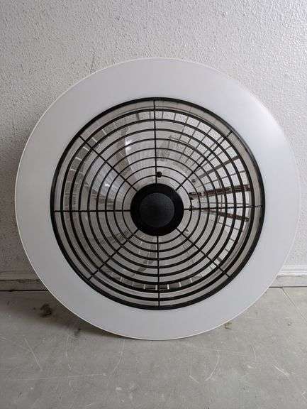 ORISON Smart Bladeless Low Profile Ceiling Fan With LED-RGB Ambient Lighting, 19.7" | Damaged | (See Condition Notes)