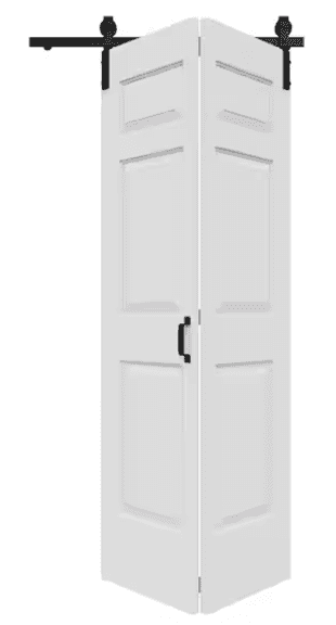 Bi-Fold Barn Door with Sliding Hardware Kit, 40" x 84" | Open Box