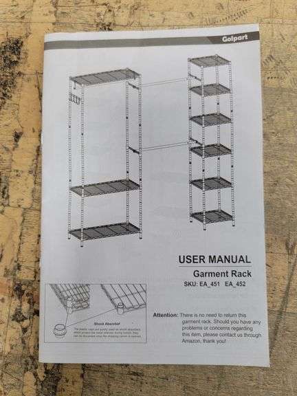 GOLPART - Garment Rack Stack Closet Storage Space, Black Metal | Open ...