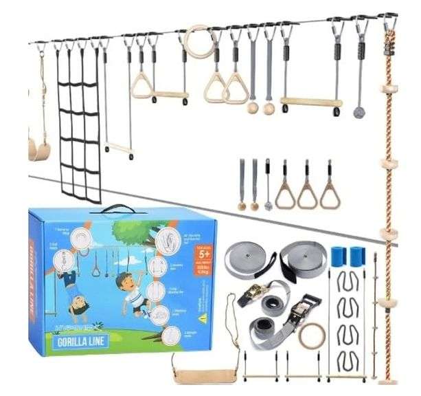 HYPONIX SPORTING Ninja Obstacle Course for kids 880lbs 13 Obstacles ...