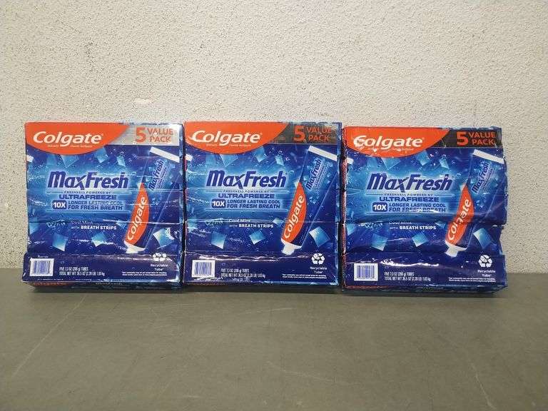 Open Colgate COLGATE Max Fresh Toothpaste 5 pcs. , 3 Pk. | Open Box - Rio Grande Trade