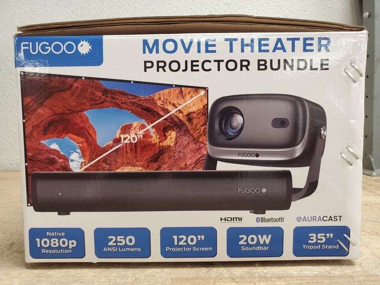 FUGOO Movie Theater Projector Bundle | Like New - Rio Grande Trade