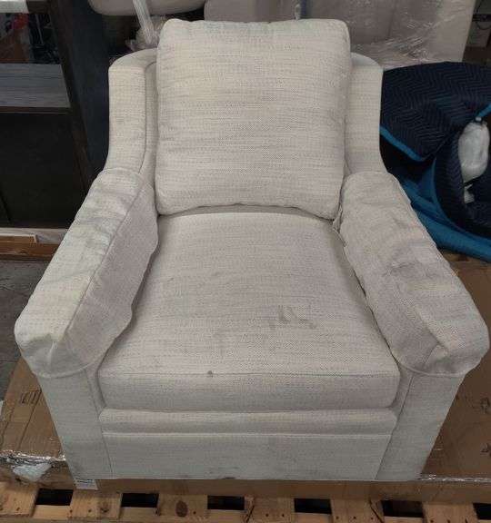 34" Wide Upholstered Swivel Chair | Open Box