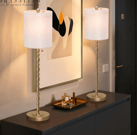 BRASSLISM Buffet Lamp, 28.5"H, Set of 2 | Open Box