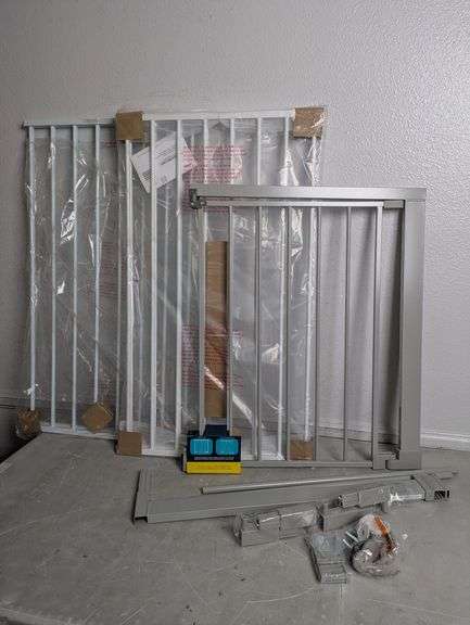 SAFETY1ST Simple Pass Walk Through Gate & Set of 2 Regalo Extra Tall Top of Stair Metal Walk Through Safety Gate Bundle | Open Box