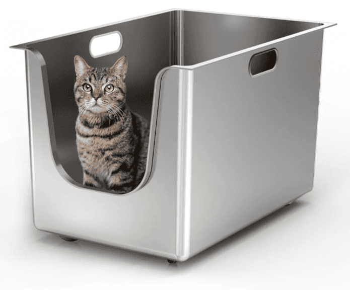 PTLOM Stainless Steel Cat Litter Box 14
