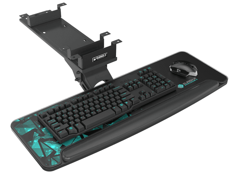 Keyboard Monitor Mouse Box EUREKA ERGONOMIC Height Adjustable Mouse & Keyboard Tray Under Desk ...