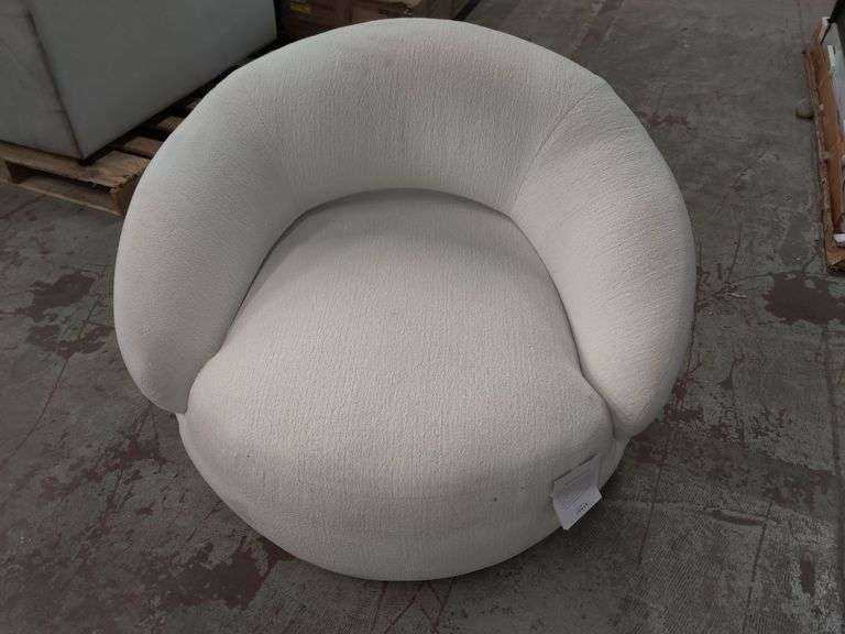 40" Wide Upholstered Accent Swivel Chair | Open Box