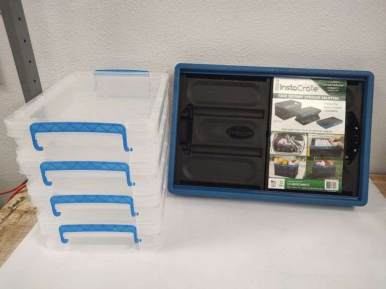 Storage Bundle: GREENMADE InstaCrate, ~12gal, & Stacking Plastic ...