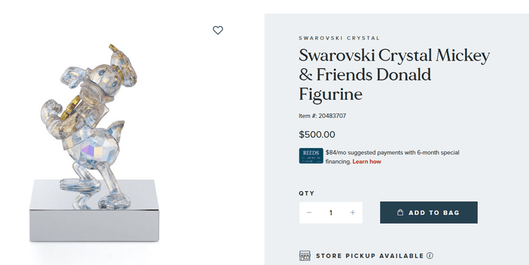 Donald Duck Glass Figure | Like New | (See Condition Notes)