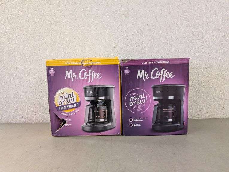 Mr. Coffee 5 Cup Mini Brew Set- Programable/Mini Brew | Open Box | (See ...