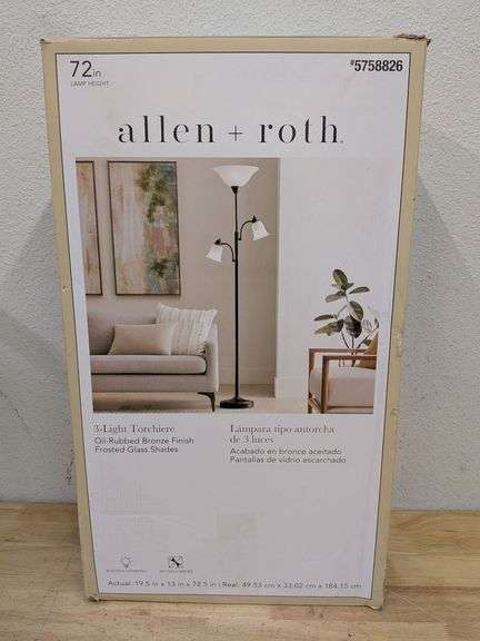 allen + roth 72.5-in Oil Rubbed Bronze Multi-head Floor Lamp | Open Box ...