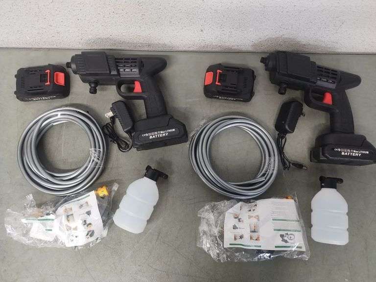 Portable Cordless Car Washer, Set Of 2 | Open Box | (See Condition Notes)