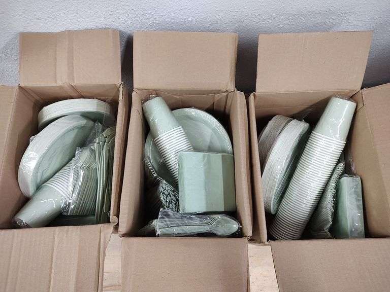 Green Disposable Dinnerware | Open Box | (See Condition Notes) - Rio ...