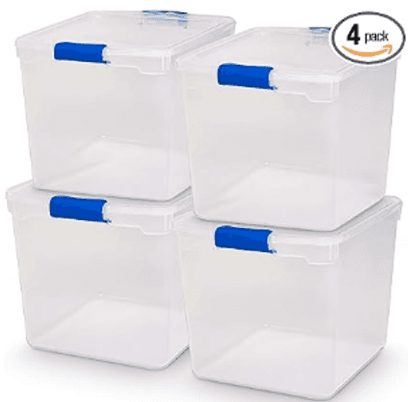 Quart Clear Plastic Sterilite Storage Bins 66 Qt Pack) Sterilite