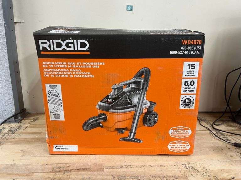 RIDGID 4-Gallon Portable Wet / Dry Vac | Open Box | (See Condition ...