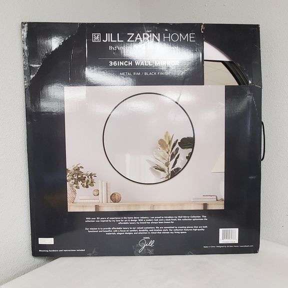 Jill Zarin 36" Elegant Round Metal Wall Mirror | Open Box | (See ...