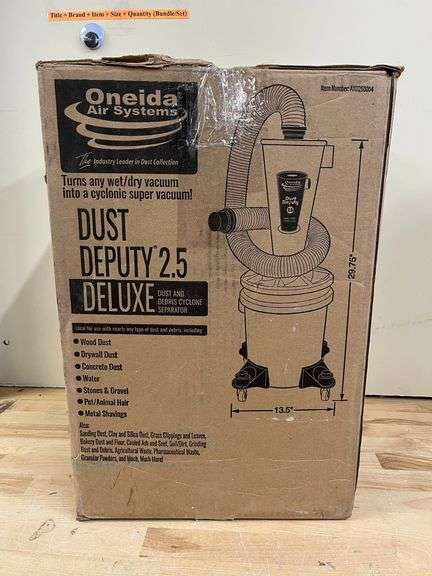 ONEIDA AIR SYSTEM Dust Deputy 2.5 Deluxe, Designed to Fit 2.5