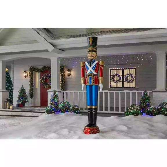 8 ft. Giant Sized Animated LED Toy Soldier Holiday Christmas Yard - 8 Ft Giant-sized Animated Led Ferry Of The Dead