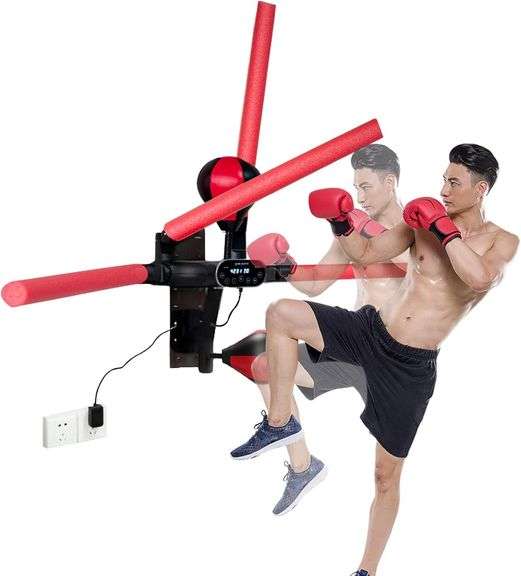 Boxing Machine with Reaction Bar, Electronic Wall Mounted Punching Bag ...