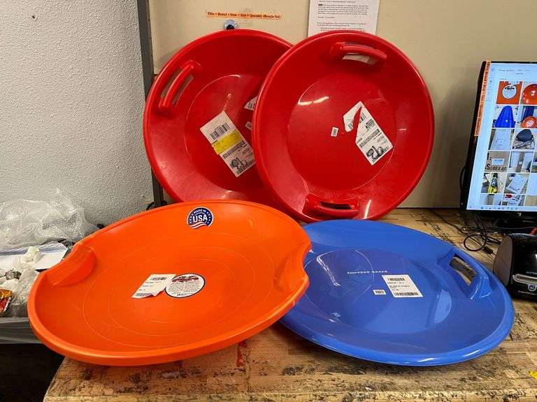 Disc Sledge Disc Sleds for Sand & Snow, 4pc | Like New - Rio Grande Trade