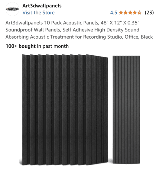 10 Pack Self Adhesive Acoustic Panels Black | Like New | (See Condition ...