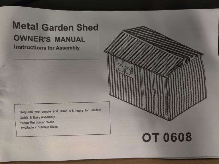 Garden shed 8 x 6 open box rio grande trade