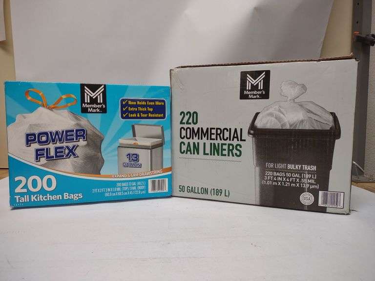 Member's Mark Power Flex Trash Bags 180 units 12-Gallon