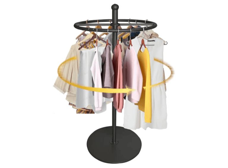 SlVUAFRN Round Garment Spinning Rack Black | Open Box | (See Condition ...