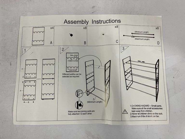 4-Tier Shoe Rack | Open Box | (See Condition Notes) - Rio Grande Trade