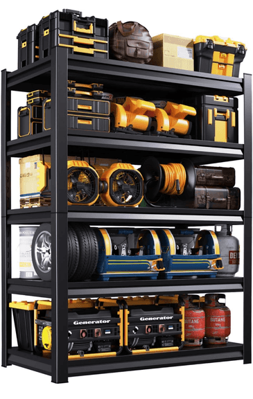 LLIIFFEE 5 Shelf Metal Storage Rack, 78