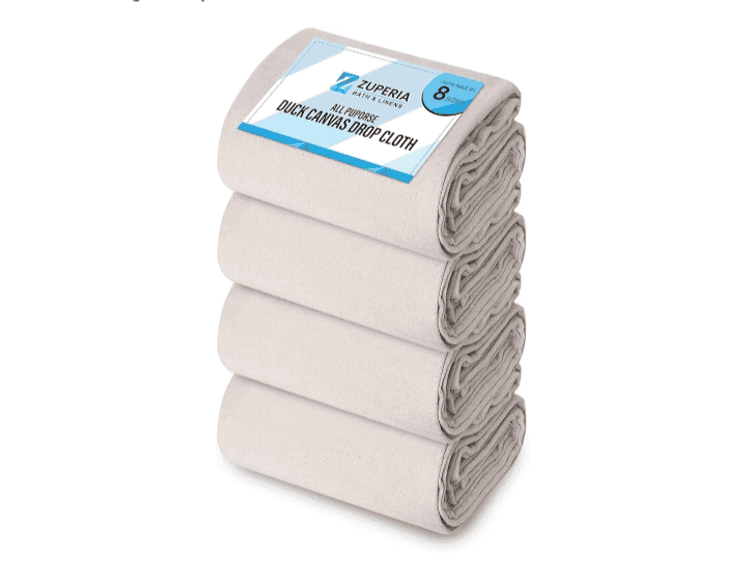Zuperia – 4 Toiles De Protection Réutilisables 4x12 Pieds – Qualité Premium Lavable