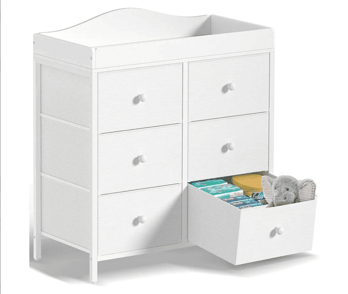 infant dresser changing table Amish Traditional Solid Wood Changing Table Dresser for Bedroom main image 1
