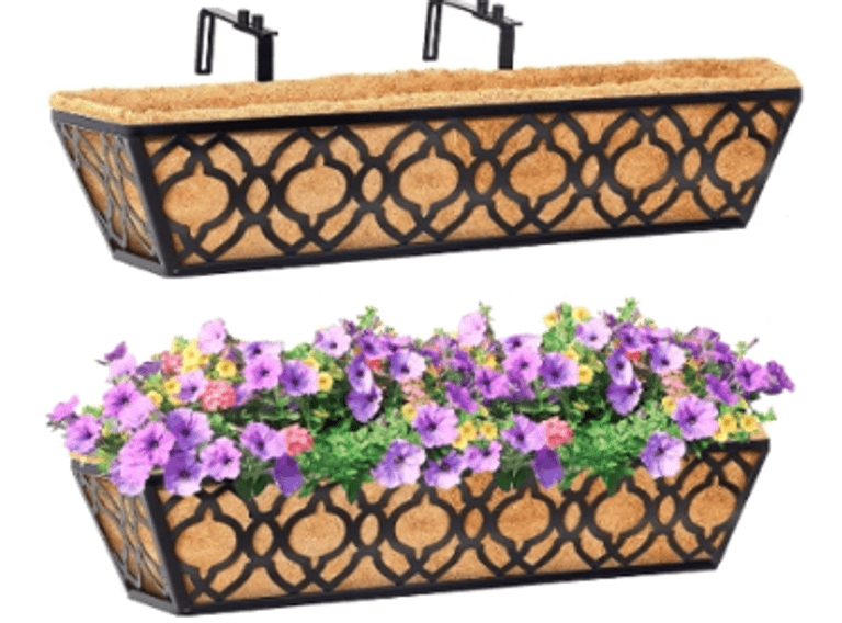 Trough Window Box Y&M Window Boxes Horse Trough w Coconut Coir Liner, 24 Inch | Open Box ...
