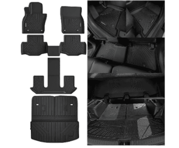 Naibeve All-Weather Floor Mats Liners For 2025 Mazda CX-50 Hybrid - Full Set (2 Row, Cargo Liner, Backrest Mats)