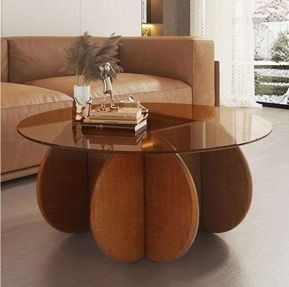 Dnziqi Modern Round Coffee Table | Open Box | (See Condition Notes ...