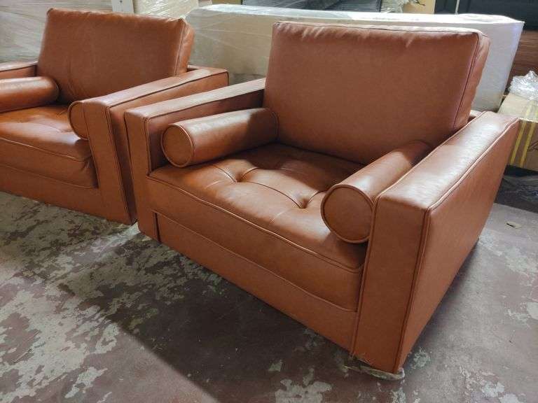 Upholstered Faux Leather Single Couch Set | Open Box