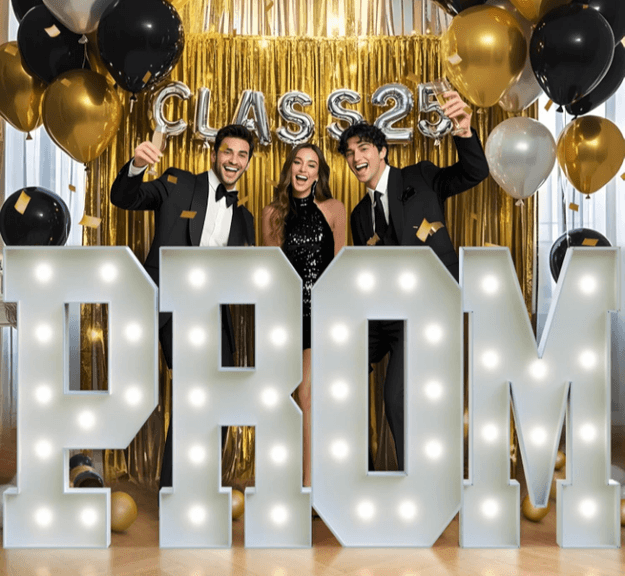 PROM' Marquee Letters W/Lights 4' Tall | Open Box | (See Condition ...