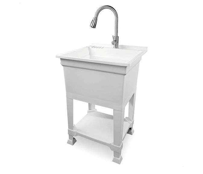 UTILITYSINKS Freestanding Tub Sink w/Quick Connect Drain & Faucet Kit ...