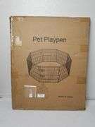 PEEKABOO Foldable Dog Pen Playpen Black, 30" | Open Box - Rio Grande Trade