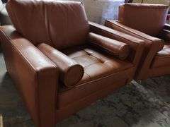 Upholstered Faux Leather Single Couch Set | Open Box