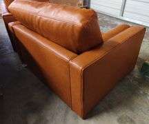 Upholstered Faux Leather Single Couch Set | Open Box