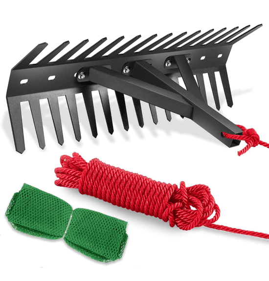 YIVIKPE Pond Rake, 32" Head, 30' Rope | Open Box | (See Condition Notes)