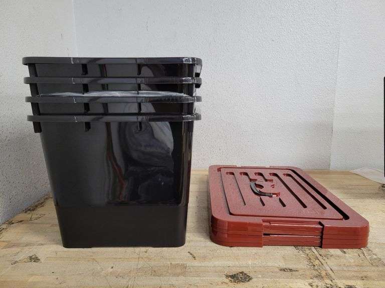 Storage Boxes Ct. 4, 53QT | Open Box | (See Condition Notes) - Rio ...