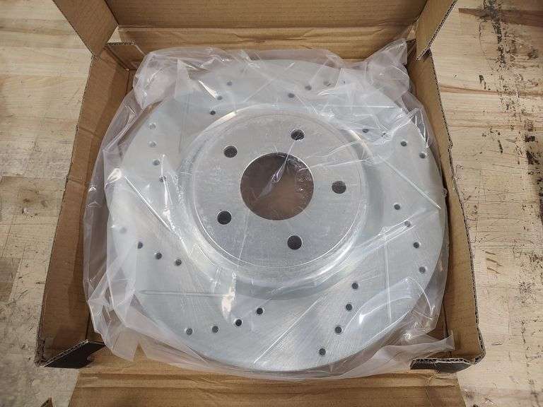 DYNAMIC FRICTION COMPANY Drilled & Slotted Zinc Brake Rotor, 631-67104L | Open Box | (See Condition Notes)