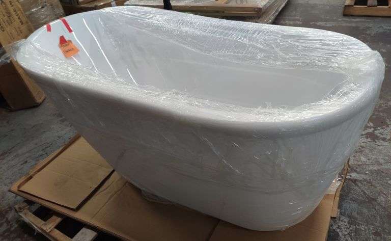 Freestanding Soaking Bathtub, 55" x 28" | Open Box | (See Condition Notes)