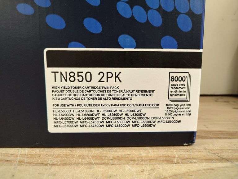 BROTHER TN850 High-Yield Toner Cartridges, 2pk | Like New | (See Condition Notes)