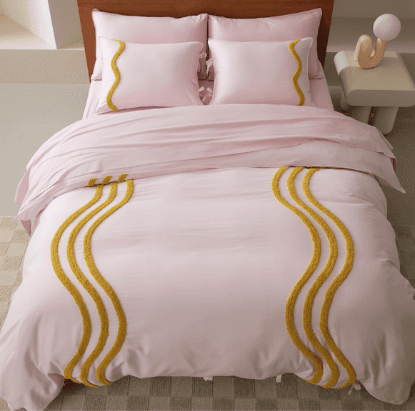 DOUBLE STITCH Duvet Cover Set, King / Cal King, 108" x 92", 3pc | Open Box | (See Condition Notes)